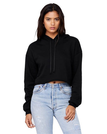 Bella + Canvas Women's Crop Fleece Hoodie Sweatshirt - 7502