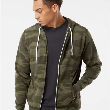 Independent Trading Co Unisex Lightweight Full-Zip Hooded Sweatshirt - AFX90UNZ