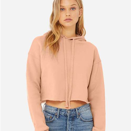 Bella + Canvas Women's Crop Fleece Hoodie Sweatshirt - 7502