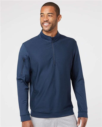Adidas Men's Performance Textured Quarter-Zip Pullover - NE725