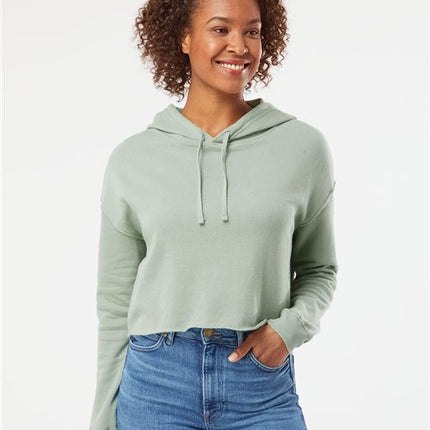 Independent Trading Co Women’s Lightweight Crop Hooded Sweatshirt - AFX64CRP