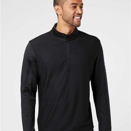 Adidas Men's Performance Textured Quarter-Zip Pullover - NE725