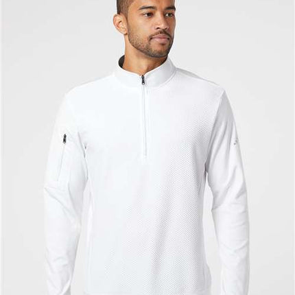 Adidas Men's Performance Textured Quarter-Zip Pullover - NE725