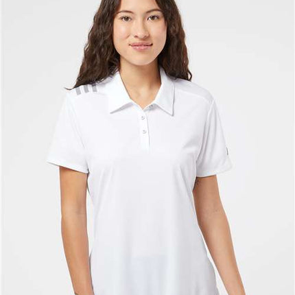 Adidas Women's 3-Stripes Shoulder Polo - A325