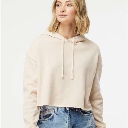 Independent Trading Co Women’s Lightweight Crop Hooded Sweatshirt - AFX64CRP