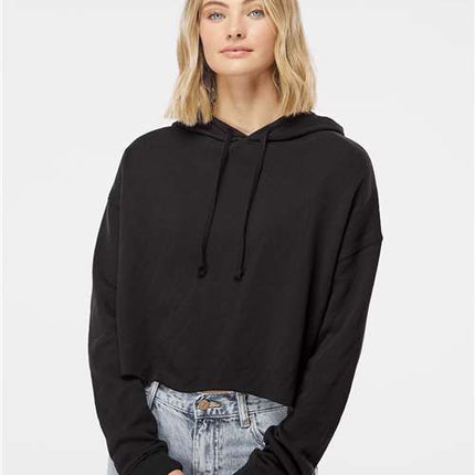 Independent Trading Co Women’s Lightweight Crop Hooded Sweatshirt - AFX64CRP