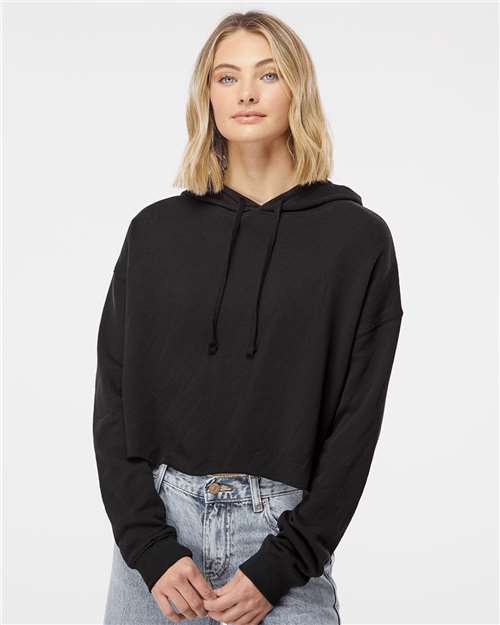 Independent Trading Co Women’s Lightweight Crop Hooded Sweatshirt - AFX64CRP