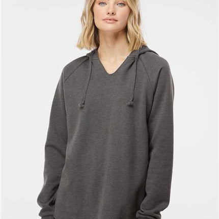 Independent Trading Co Women’s Lightweight California Wave Wash Hooded Sweatshirt - PRM2500