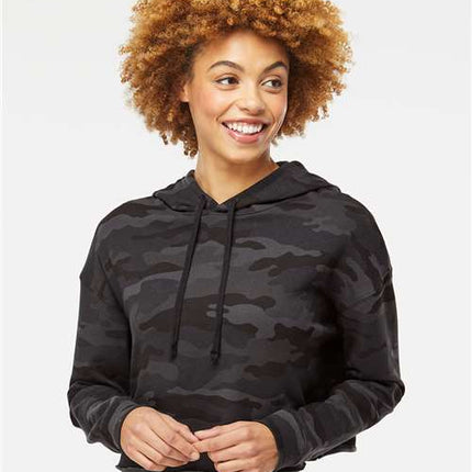 Independent Trading Co Women’s Lightweight Crop Hooded Sweatshirt - AFX64CRP