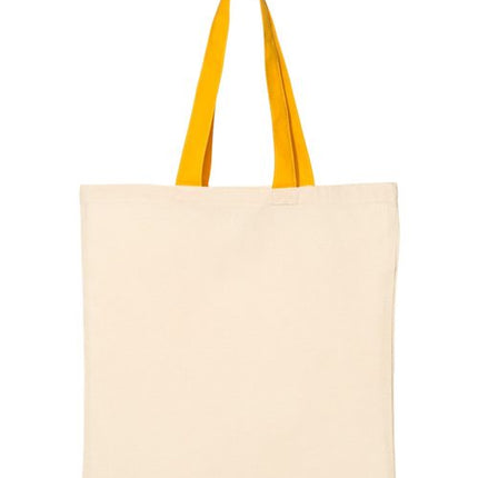 Q-Tees Economical Tote with Contrast-Color Handles - QTB6000