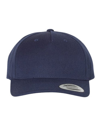 YP Classics Premium Five-Panel Curved Bill Snapback Cap - 6789M