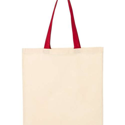 Q-Tees Economical Tote with Contrast-Color Handles - QTB6000