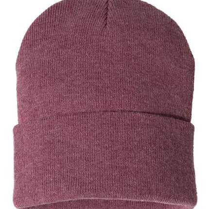 Sportsman 12" Solid Cuffed Beanie - SP12