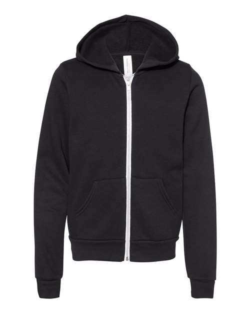 Bella + Canvas Youth Sponge Fleece Full-Zip Hoodie Sweatshirt - 3739Y