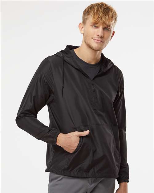Independent Trading Co Men's Lightweight Quarter-Zip Windbreaker Pullover Jacket - EXP54LWP