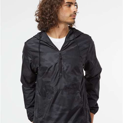 Independent Trading Co Men's Lightweight Quarter-Zip Windbreaker Pullover Jacket - EXP54LWP