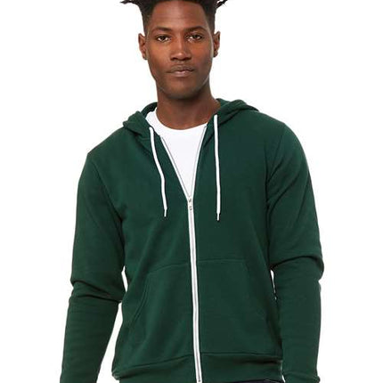 Bella + Canvas Unisex Sponge Fleece Full-Zip Hoodie Sweatshirt - 3719