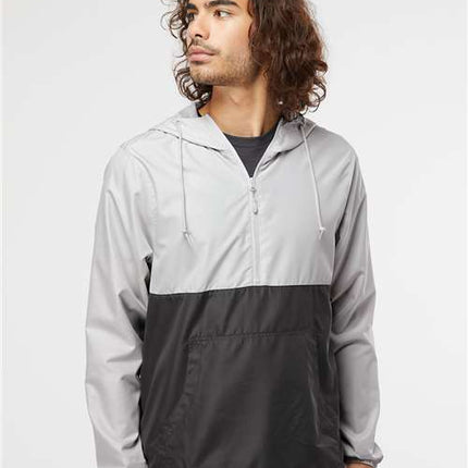 Independent Trading Co Men's Lightweight Quarter-Zip Windbreaker Pullover Jacket - EXP54LWP
