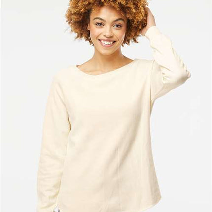 Independent Trading Co Women's California Wave Wash Crewneck Sweatshirt - PRM2000