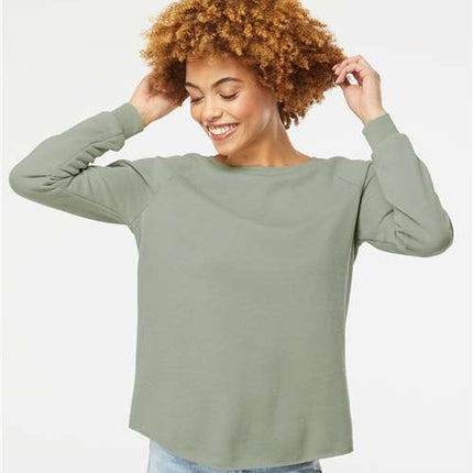 Independent Trading Co Women's California Wave Wash Crewneck Sweatshirt - PRM2000