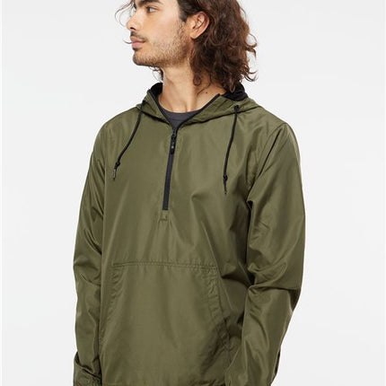 Independent Trading Co Men's Lightweight Quarter-Zip Windbreaker Pullover Jacket - EXP54LWP