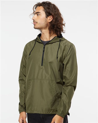 Independent Trading Co Men's Lightweight Quarter-Zip Windbreaker Pullover Jacket - EXP54LWP