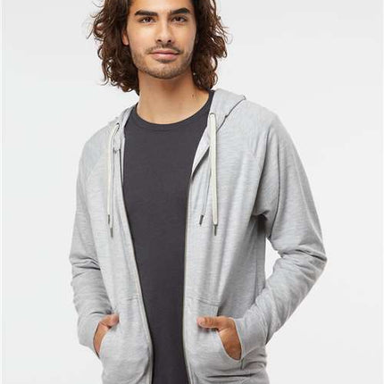 Independent Trading Unisex Icon Lightweight Loopback Terry Full-Zip Hooded Sweatshirt - SS1000Z
