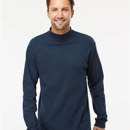 King Fashion Jersey Interlock Mockneck Long Sleeve T-Shirt - KF4600