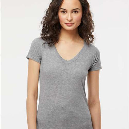 M&O Women's Deluxe Blend V-Neck T-Shirt - 3542