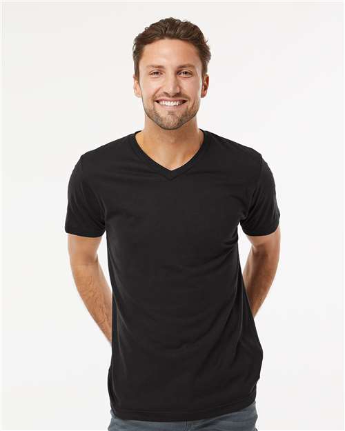 M&O Deluxe Blend V-Neck T-Shirt - 3543
