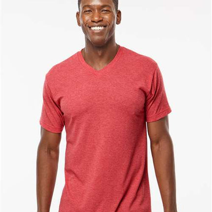 M&O Deluxe Blend V-Neck T-Shirt - 3543