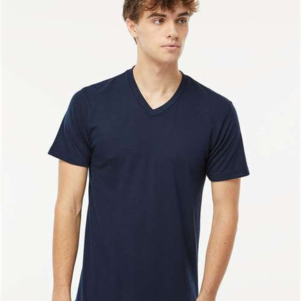 M&O Deluxe Blend V-Neck T-Shirt - 3543