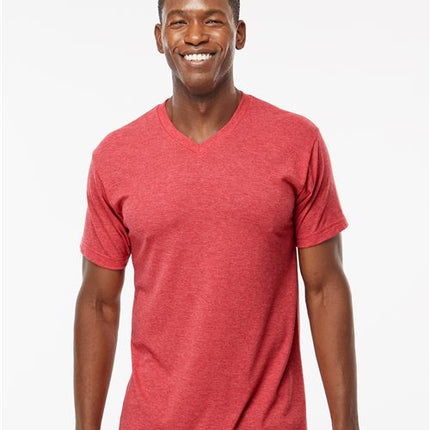 M&O Deluxe Blend V-Neck T-Shirt - 3543