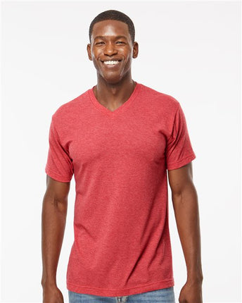 M&O Deluxe Blend V-Neck T-Shirt - 3543