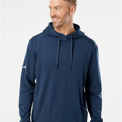 Adidas Men's Textured Mixed Media Midweight Hooded Sweatshirt - A530