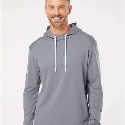 Adidas Men's Textured Mixed Media Midweight Hooded Sweatshirt - A530