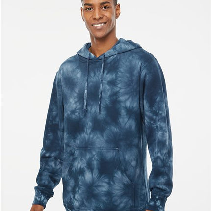 Independent Trading Unisex Midweight Tie-Dyed Hooded Sweatshirt - PRM4500TD