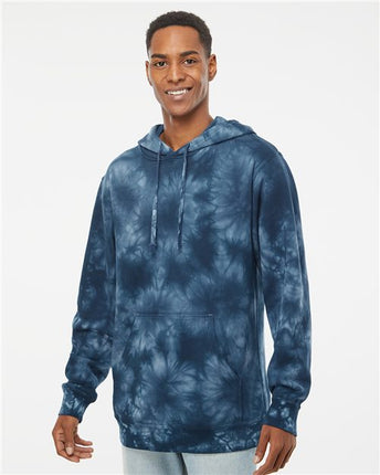 Independent Trading Unisex Midweight Tie-Dyed Hooded Sweatshirt - PRM4500TD